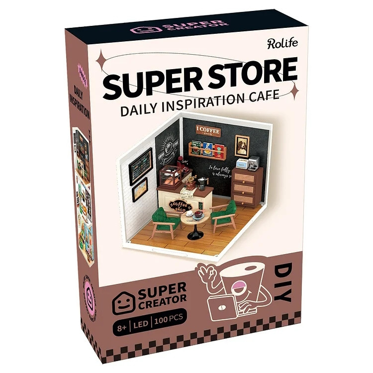 Robotime Super Creator - Daily Inspiration Cafe - 100pcs (DW001) - Image 6